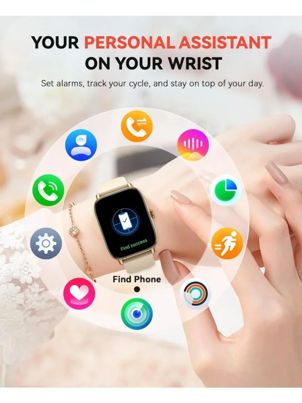 Stylish Fitness Smartwatch for Men & Women | Step Counter, Sleep Monitor